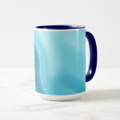 Patina Blau Sanfter Glow Gradient Abstract Tasse (VorderseiteRechts)