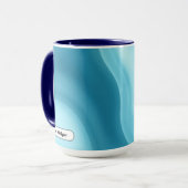 Patina Blau Sanfter Glow Gradient Abstract Tasse (Vorderseite Links)
