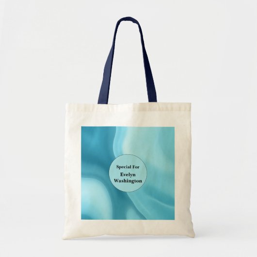 Patina Blau Sanfter Glow Gradient Abstract Tragetasche (Vorne)