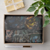 Patina Blue Rust Octopus Decoupage Seidenpapier (Geschenk)