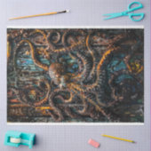 Patina Blue Rust Octopus Decoupage Seidenpapier (Basteln)