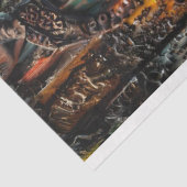 Patina Blue Rust Octopus Decoupage Seidenpapier (Ausschnitt)