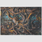 Patina Blue Rust Octopus Decoupage Seidenpapier (Vorderseite)