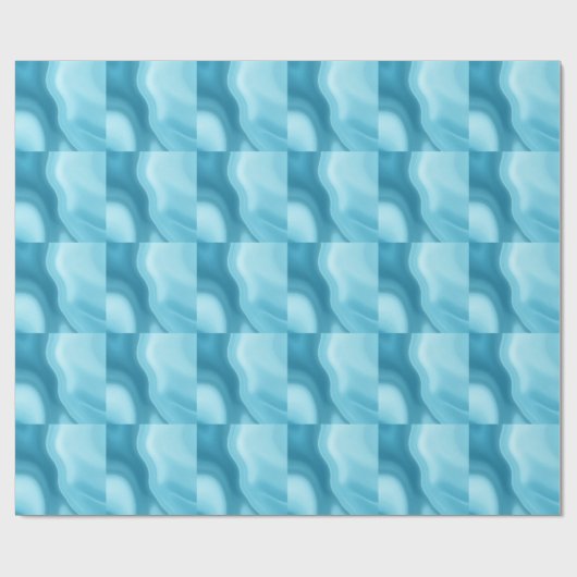Patina Blue Soft Glow Gradient Abstract Geschenkpapier (Flach)