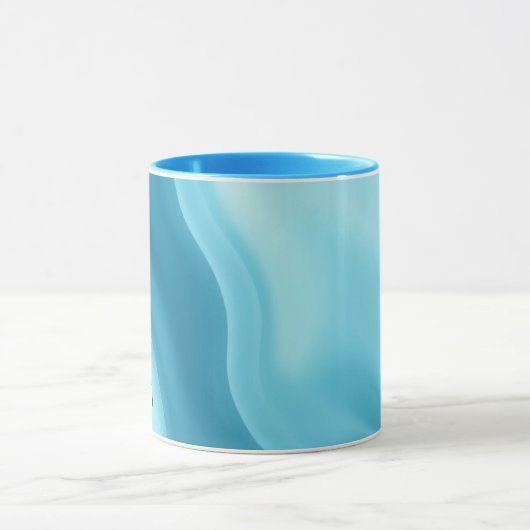 Patina Blue Soft Glow Gradient Abstract Tasse (Zentrum)