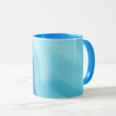 Patina Blue Soft Glow Gradient Abstract Tasse (VorderseiteRechts)
