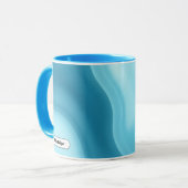 Patina Blue Soft Glow Gradient Abstract Tasse (Vorderseite Links)