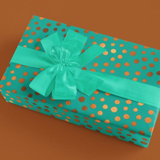 Patina Blue Turquoise Gold Metallische Imitate Foi Geschenkpapier