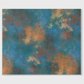 Patina Copper Distressed Turquoise  Geschenkpapier (Flach)