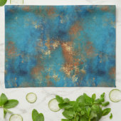 Patina Copper erschüttertes Aussehen Geschirrtuch (Gefaltet)