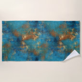 Patina Copper erschüttertes Aussehen Strandtuch (Vorderseite)