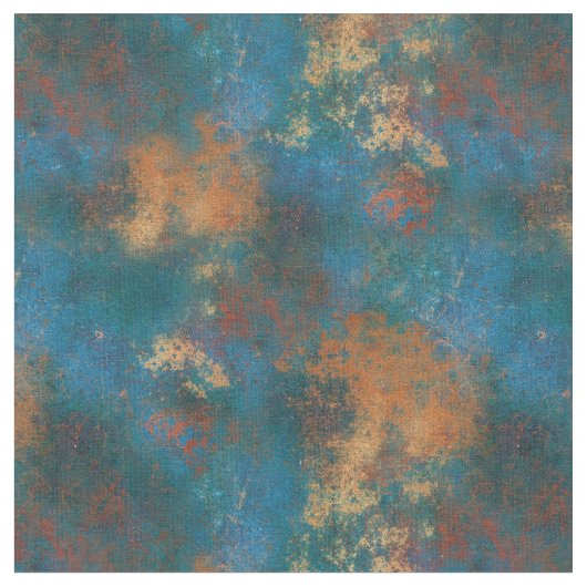 Patina Copper Not Türkis Grunge Stoff (Nahaufnahme)
