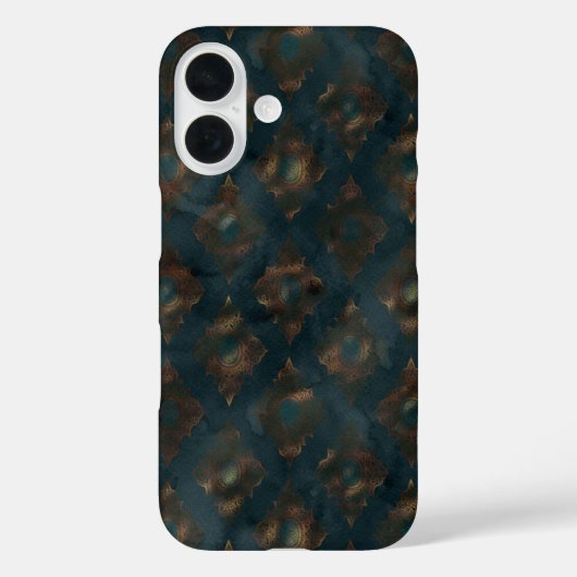 Patina Damaskus-Muster für Kupfer Case-Mate iPhone Hülle (Rückseite)