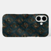 Patina Damaskus-Muster für Kupfer Case-Mate iPhone Hülle (Rückseite (Horizontal))