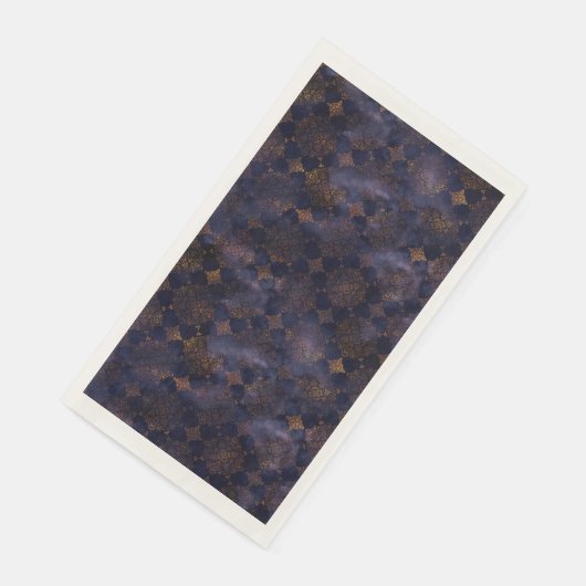 Patina Damaskus-Muster für Kupfer Serviette (Ecke)