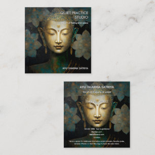 PATINA DES FRIEDENS   MEDITATIONS PORTRAIT QUADRATISCHE VISITENKARTE