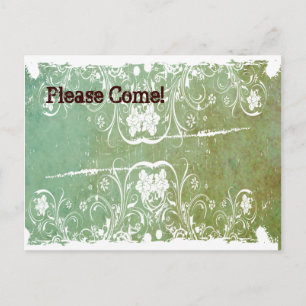 Patina Green Shabby Chic Einladung