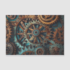 Patina Rusty Gears Decoupage Paper Seidenpapier