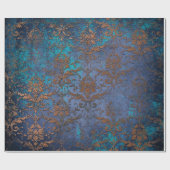 Patina Scroll Blume für Lila Arbeit Geschenkpapier (Flach)