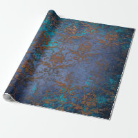 Patina Scroll Blume für Lila Arbeit