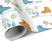 Patinando en Navidades Geschenkpapier (Rolleneckpunkt)