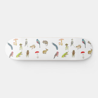 Patineta con ilustraciones de naturaleza  skateboard