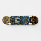 Patineta cráneo azteca  skateboard (Horizontal)