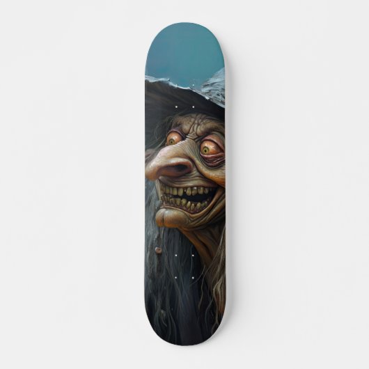 Patineta Espeluznante Malvada Bruja Skateboard (Vorne)