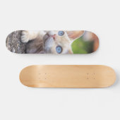 Patineta Gato Ojos Azules Devon Rex Skateboard (Horizontal)