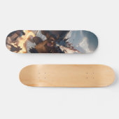 Patineta Guerreros Bárbaros Luchando Con Dragón Skateboard (Horizontal)