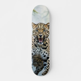 Patineta Leopardo Veloz Atacando Skateboard