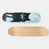 Patineta Lobo Salvaje Atento En Zona Fría Skateboard (Horizontal)