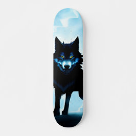 Patineta Lobo Salvaje Atento En Zona Fría Skateboard