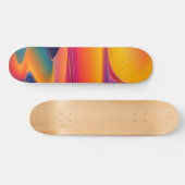 Patineta Pintura Abstracta Río Futurista Skateboard (Horizontal)