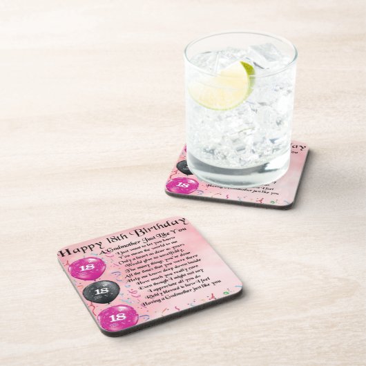 Patingedicht - 18. Geburtstag Getränkeuntersetzer (Rechte Seite)