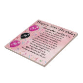 Patingedicht - 40. Geburtstags-Entwurf Fliese (Seite)