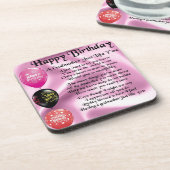 Patingedicht - alles- Gute zum Geburtstagentwurf Getränkeuntersetzer (Linke Seite)