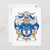 Patino Familienwappen Postkarte (Vorne/Hinten)