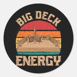 Patio Big Deck Energy Grilling Outdoorsy Meat Gril Runder Aufkleber