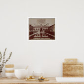Patio de los Arrayanes, Alhambra, c.1875-80 (sepia Poster (Küche)