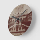Patio de Los Arrayanes, Alhambra, c.1875-80 (Sepia Runde Wanduhr (Winkel)