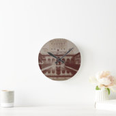 Patio de Los Arrayanes, Alhambra, c.1875-80 (Sepia Runde Wanduhr (Zuhause)