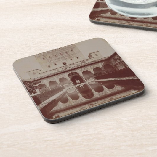 Patio de Los Arrayanes, Alhambra, c.1875-80 (Sepia Untersetzer (Linke Seite)