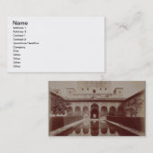 Patio de Los Arrayanes, Alhambra, c.1875-80 (Sepia Visitenkarte (Vorne/Hinten)