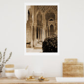 Patio der Löwen, Palast von Alhambra Poster (Küche)