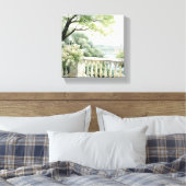 Patio Gazebo Lake View Wasserfarben Leinwand (Insitu (Schlafzimmer))