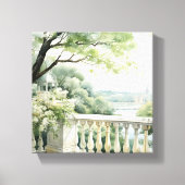 Patio Gazebo Lake View Wasserfarben Leinwand (Vorderseite)