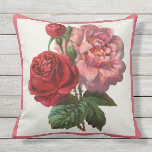 Patio-Kissen-Rosa und Rote Rosen mit Blumen Kissen Für Draußen