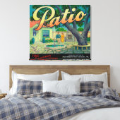 Patio Orange LabelColton, CA Leinwanddruck (Insitu (Schlafzimmer))