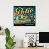 Patio Orange LabelColton, CA Poster (Heimbüro)